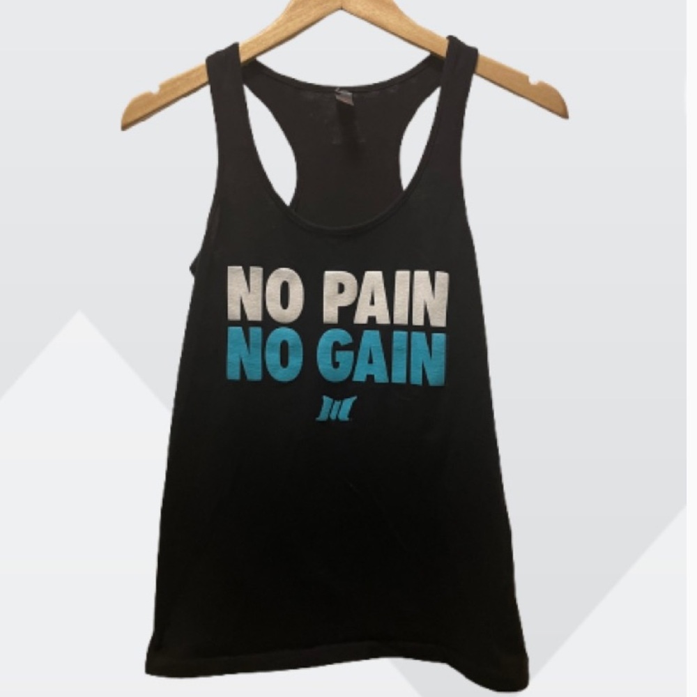 Muscle Club Apparel Black Tank Top - No Pain No Gain